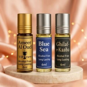 Pack of 3 Attar | White Oud Attar | White Oud Attar 6ml | Ameer Ul Oud Attar | Ameer Ul Oud Attar 6ml | Ameer Ul Oud Attar Original | Ghilaf e Kaba Attar | Ghilaf e Kaba Attar 6ml | Ghilaf e Kaba Attar Original Long Lasting Perfume Oil