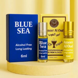 Pack of 2 Attar | Blue Sea+Ameer Ul Oud | Blue Sea Attar | Ameer Ul Oud Attar | Blue Sea Attar 6ml | Ameer Ul Oud Attar 6ml | Original Imported Perfume Oil