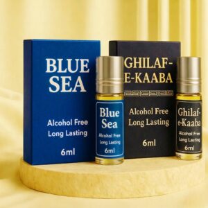 Pack of 2 | Blue Sea + Ghilaf e Kaba | Blue Sea Attar | Ghilaf e Kaaba Attar | Blue Sea Attar 6ml | Ghilaf e Kaaba Attar 6ml | Original Imported Perfume Oil