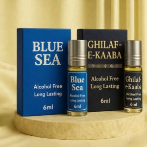Pack of 2 | Blue Sea + Ghilaf e Kaba | Blue Sea Attar | Ghilaf e Kaaba Attar | Blue Sea Attar 6ml | Ghilaf e Kaaba Attar 6ml | Original Imported Perfume Oil