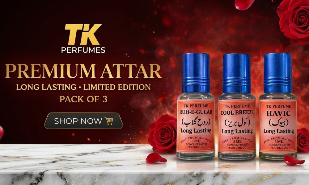 Pack Of 3 Ruh-e-Ghulab, Cool Breeze, Havic Attar’s